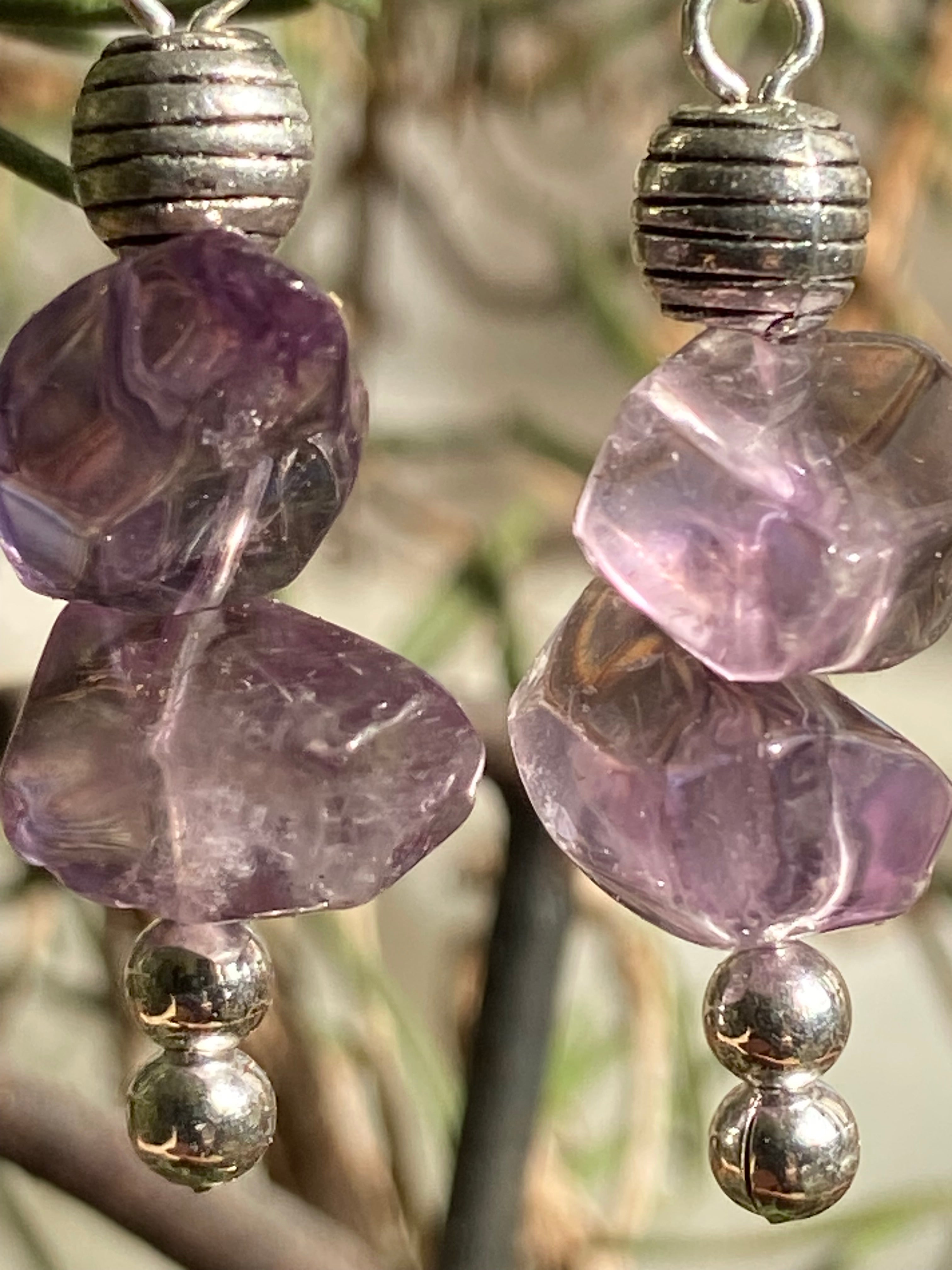 Amethyst Nugget Earrings