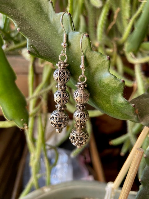 Silver Diamonds and Daisys Earrings