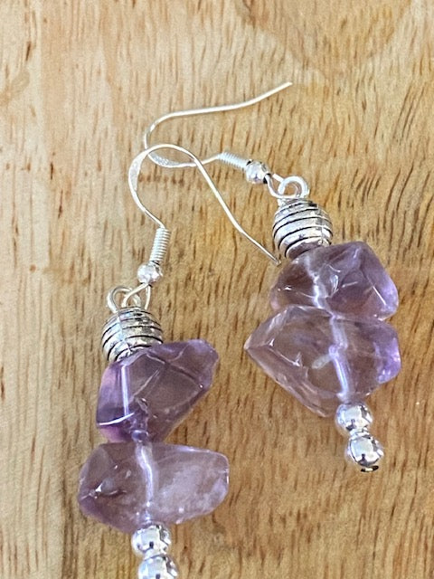 Amethyst Nugget Earrings