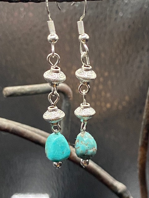 Turquoise and Silver Earrings