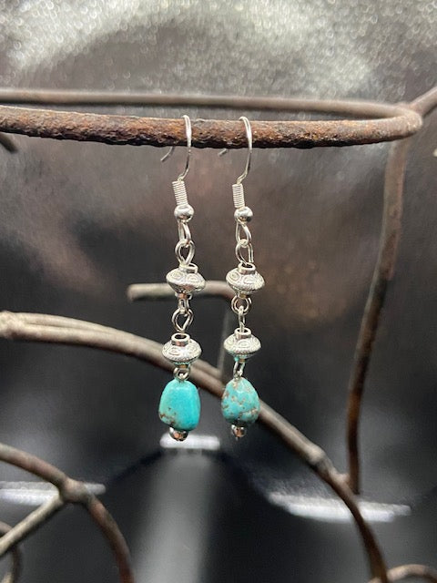 Turquoise and Silver Earrings