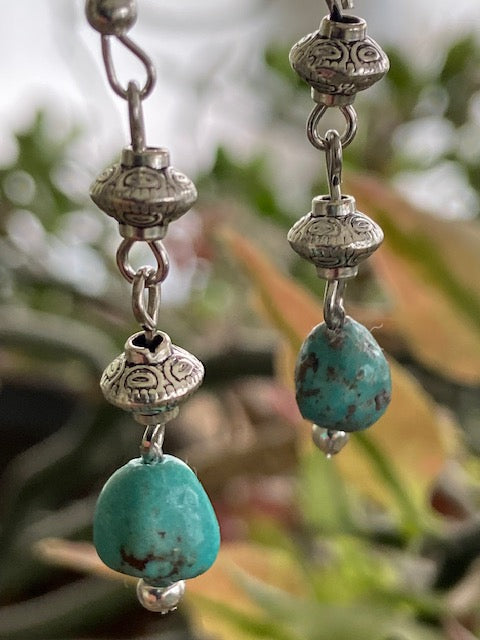 Turquoise and Silver Earrings