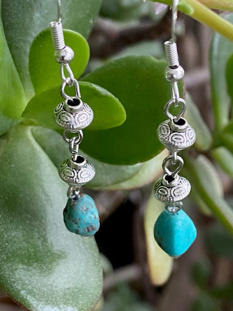 Turquoise and Silver Earrings