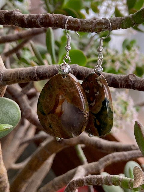 Rhyolite Oval Earrings