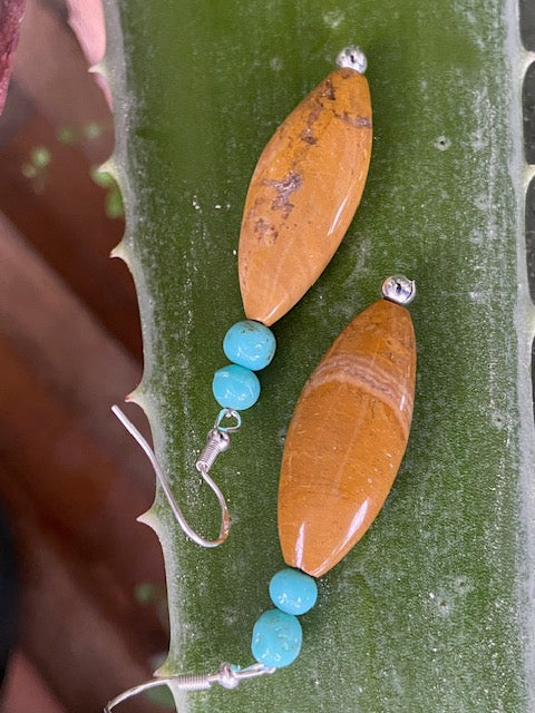 Mustard Jasper Earrings