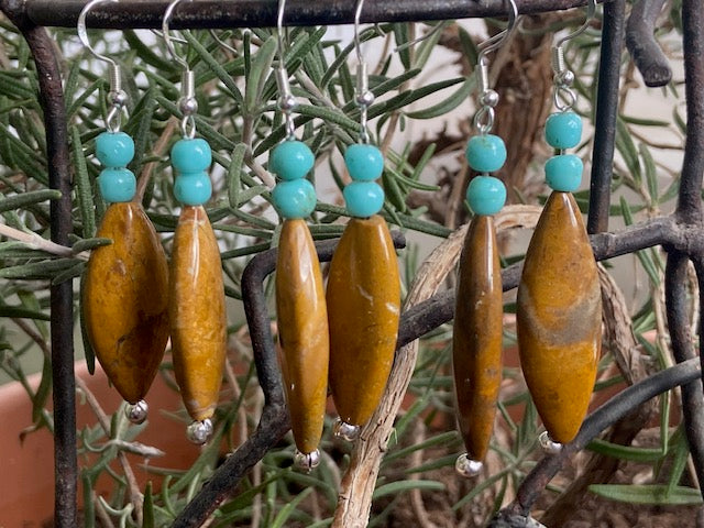 Mustard Jasper Earrings