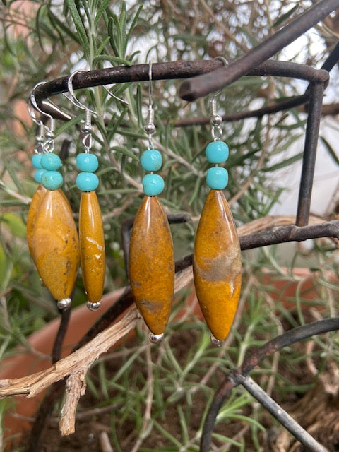 Mustard Jasper Earrings