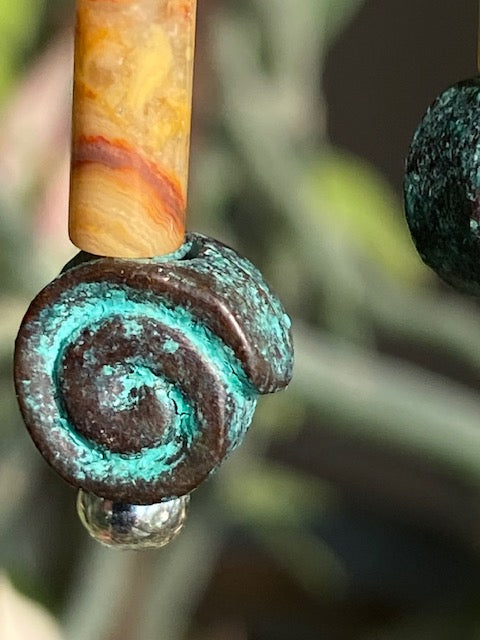 Agate & Spiral Earrings