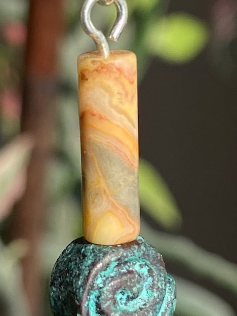 Agate & Spiral Earrings