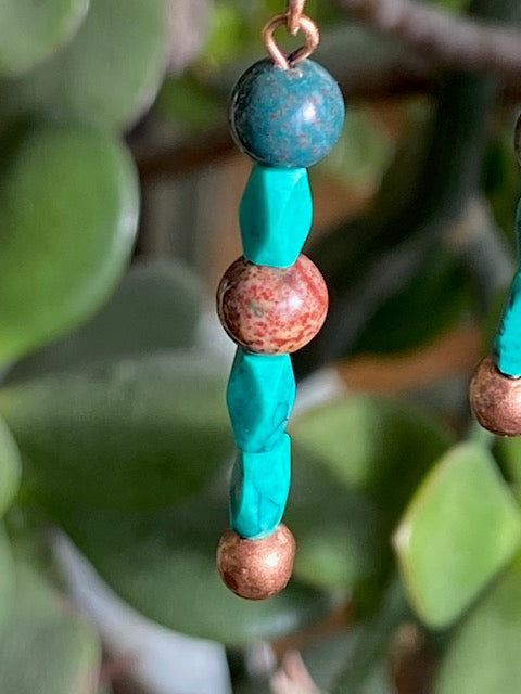 Jade and Bloodstone Earrings